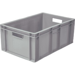 Изображение товара Ящик полимерный ТАРА 600х400х250 сплошной серый