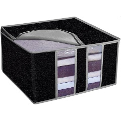 Изображение товара Ящик раскладной для вещей Рыжий кот Black 40х40х25 см с прозрачными вставками