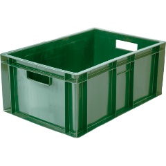 Изображение товара Ящик ТАРА п/э 600х400х250 сплошной цв. зеленый