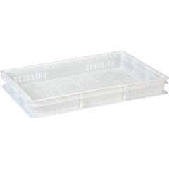 Изображение товара Ящик п/э 600х400х75 перфори́рованный низкий для хранения и транспортировки