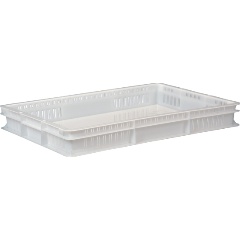 Изображение товара Ящик ТАРА п/э 600х400х75 с перфорированными стенками и сплошным дном