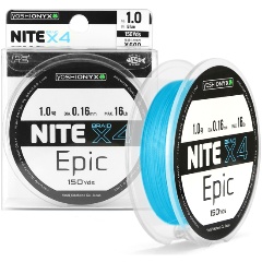 Изображение товара Плетеная леска Yoshi Onyx NITE Epic х4 Light Blue 0.20мм 135м
