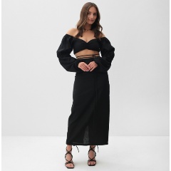 Изображение товара Юбка миди MIST 10083577 женская, цвет черный, размер S