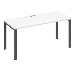 Изображение товара Стол письменный ЮНИТЕКС А4 на металлокаркасе UNO 160*70*75, белый премиум/белый