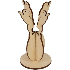 Изображение товара Заготовка для декорирования MR. CARVING КЛ-03 Подставка под яйцо фанера 6 х 6 х 12 см зайчик