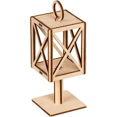 Изображение товара Заготовка для декорирования MR. CARVING КЛ-20 Заготовка на подставке Фонарик фанера 6х6х13.2 см