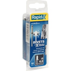 Изображение товара Заклепки Rapid из нержавеющей стали d4.8x25 мм, 50 шт