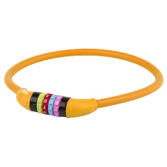 Изображение товара Замок велосипедный M-WAVE 5-231057 кодовый (4 разряда, цветные символы) 12х650мм СИЛИКОНОВЫЙ ОРАНЖЕВЫЙ (60)