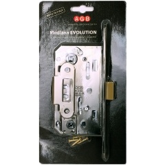 Изображение товара Замок межкомнатный бесшумный AGB MEDIANA EVOLUTION WC+отв. планка, мат. хром (B01102.50.34.567)