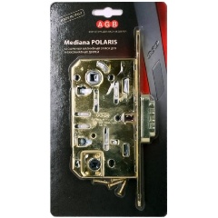 Изображение товара Межкомнатный магнитный замок AGB MEDIANA POLARIS WC+отв. планка золото