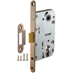 Изображение товара Замок межкомнатный под цилиндр FUARO PLASTIC P85C-50 AC (медь)