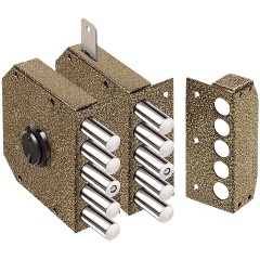 Изображение товара Замок накладной ЭЛЬБОР Гранит 1.06.51.МА никель, сув., 5 риг. /00423/