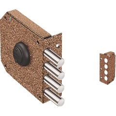 Изображение товара Замок накладной сувальдный ЭЛЬБОР Базальт 1.05.51.КМА (медный антик), 5 кл. /20425/