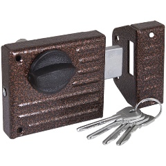 Изображение товара Замок накладной ЗЕНИТ ЗН1-2.1 медь - надежная защита для дверей