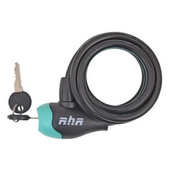 Изображение товара Замок велосипедный RUSH HOUR с ключом 10x1500 мм мятный