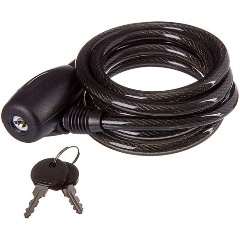 Изображение товара Замок велосипедный STG трос спиральный, с ключом, 10х180см