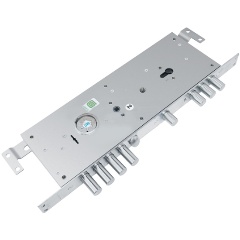 Изображение товара Замок врезной двухсистемный ГАРДИАН ЗВ 25.14 Т (лев) под тяги (без накл), 5+1 кл (длин. кл. 54 мм) /123:453/