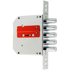 Изображение товара Врезной сувальдный замок BORDER ЗВ8-6 ЛК5/15 левый 5 ключей хром