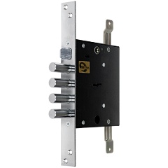 Изображение товара Замок врезной сувальдный с защёлкой МЕТТЭМ ЗВ9 143.1.0 с тягами, 5 кл.