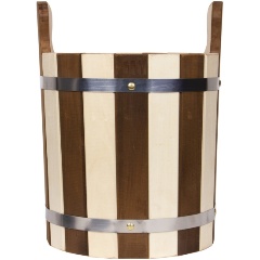 Изображение товара Запарник БАННАЯ ЛИНИЯ 12-427 Капучино с пластиковой вставкой, липа, 13л