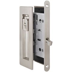 Изображение товара Набор защелки с ручками для раздвижных дверей Armadillo SH.URB153.KIT011-BK матовый никель