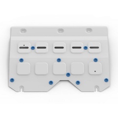 Изображение товара Защита картера и КПП Rival для DongFeng Shine GS РКПП FWD (2024-н.в.)/Shine РКПП FWD (2024-н.в.), рынок РФ, алюминий 3 мм, с крепежом, штампованная