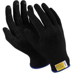 Изображение товара Перчатки защитные нейлон/ПВХ Manipula МИКРОН БЛЭК(TNG-28/MG112) 10 п/уп р8