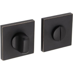 Изображение товара Завёртка сантехническая ADDEN BAU WC SQ-003 BLACK / GOLD RIM ЧЁРНЫЙ МАТОВЫЙ/ ЗОЛОТО