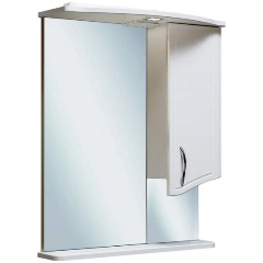 Изображение товара Зеркальный шкаф для ванной Севилья 60 правый МДФ белый с подсветкой