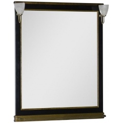 Изображение товара Зеркало Aquanet 00180043 Валенса 90 черный краколет/золото