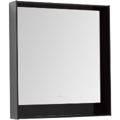 Изображение товара Зеркало AQUANET Милан 80 LED Черный глянец — современное подвесное с подсветкой