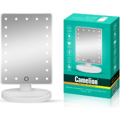 Изображение товара Косметическое зеркало Camelion M145-SL C01 бел., 1x, дневн.свет, 5Вт,4*LR6)