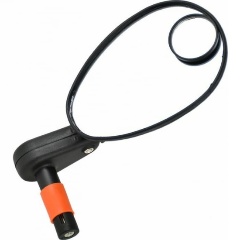 Изображение товара Зеркало JOY KIE DX-222SBD, панорамное,с доп.обзором,универс. лев./прав., креп. в торец руля, черн.