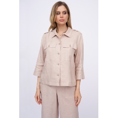 Изображение товара Жакет ElectraStyle КЛ-7735-ИЛ23 женский, цвет бежевый, размер 44