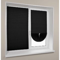 Изображение товара Жалюзи плиссе Эскар самоклеящиеся бумажные 90х180, черный