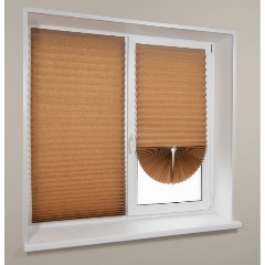 Изображение товара Жалюзи плиссе Эскар самоклеящиеся бумажные 90х180, коричневый