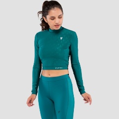 Изображение товара Футболка спортивная с длинным рукавом FIFTY Majesty emerald FA-WL-0201-EML, женская, изумрудный, размер 40-42 (XS)