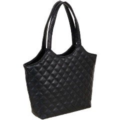 Изображение товара Женская стеганая сумка Pola 2415 из экокожи черный с регулируемым ремнем