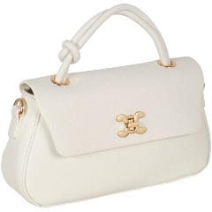 Изображение товара Женская сумка Pola 2416 из экокожи белого цвета с поворотным замком