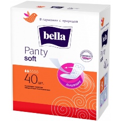 Изображение товара Женские гигиенические прокладки на каждый день BELLA Panty Soft, 40 шт