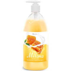 Изображение товара Жидкое крем-мыло GRASS Milana, молоко и мед, 1 л, с дозатором