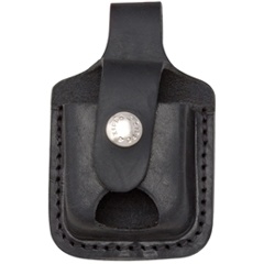 Изображение товара Чехол ZIPPO для широкой зажигалки, с отверстием для большого пальца, натуральная кожа, чёрный