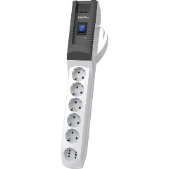 Изображение товара Сетевой фильтр ZIS Pilot PRO USB 5м (6 розеток) серый