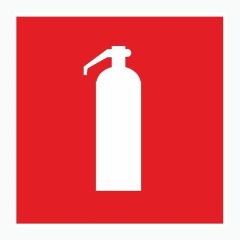 Изображение товара Знак безопасности ГАСЗНАК F04 Огнетушитель (пластик,ф/л,200х200)