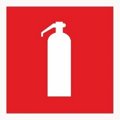 Изображение товара Знак безопасности ГАСЗНАК F04 Огнетушитель (плёнка, 100х100) уп.10шт