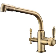 Изображение товара Смеситель для кухонной мойки ZORG SANITARY модель ZR 319 из латуни бронзовый рычажный