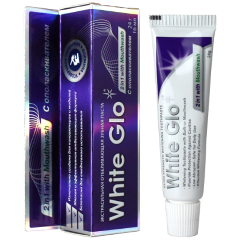 Изображение товара Зубная паста WHITE GLO отбеливающая, с ополаскивателем для полости рта, 24 г