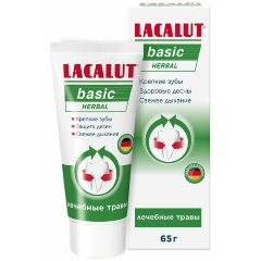 Изображение товара Зубная паста LACALUT basic herbal 65 г для ежедневного ухода за зубами и деснами