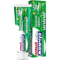 Изображение товара Зубная паста НОВЫЙ ЖЕМЧУГ Тройной эффект здоровье десен, 100 мл