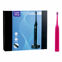 Изображение товара Электрическая зубная щетка Longa Vita UltraMax B95R розовая с 8 насадками и таймером
